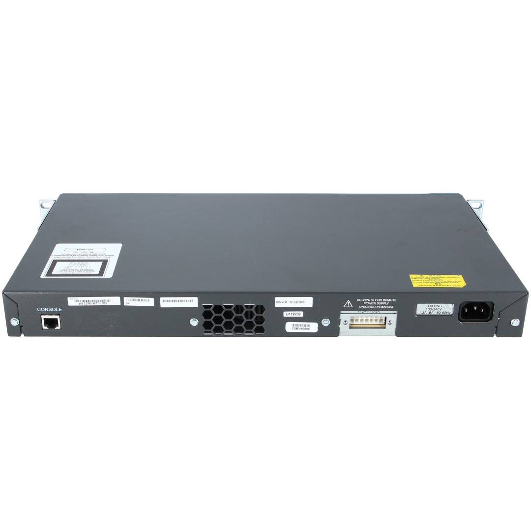 Cisco Catalyst 2960 48 10/100 and two fixed 10/100/1000TX uplink ports, LAN Base Image