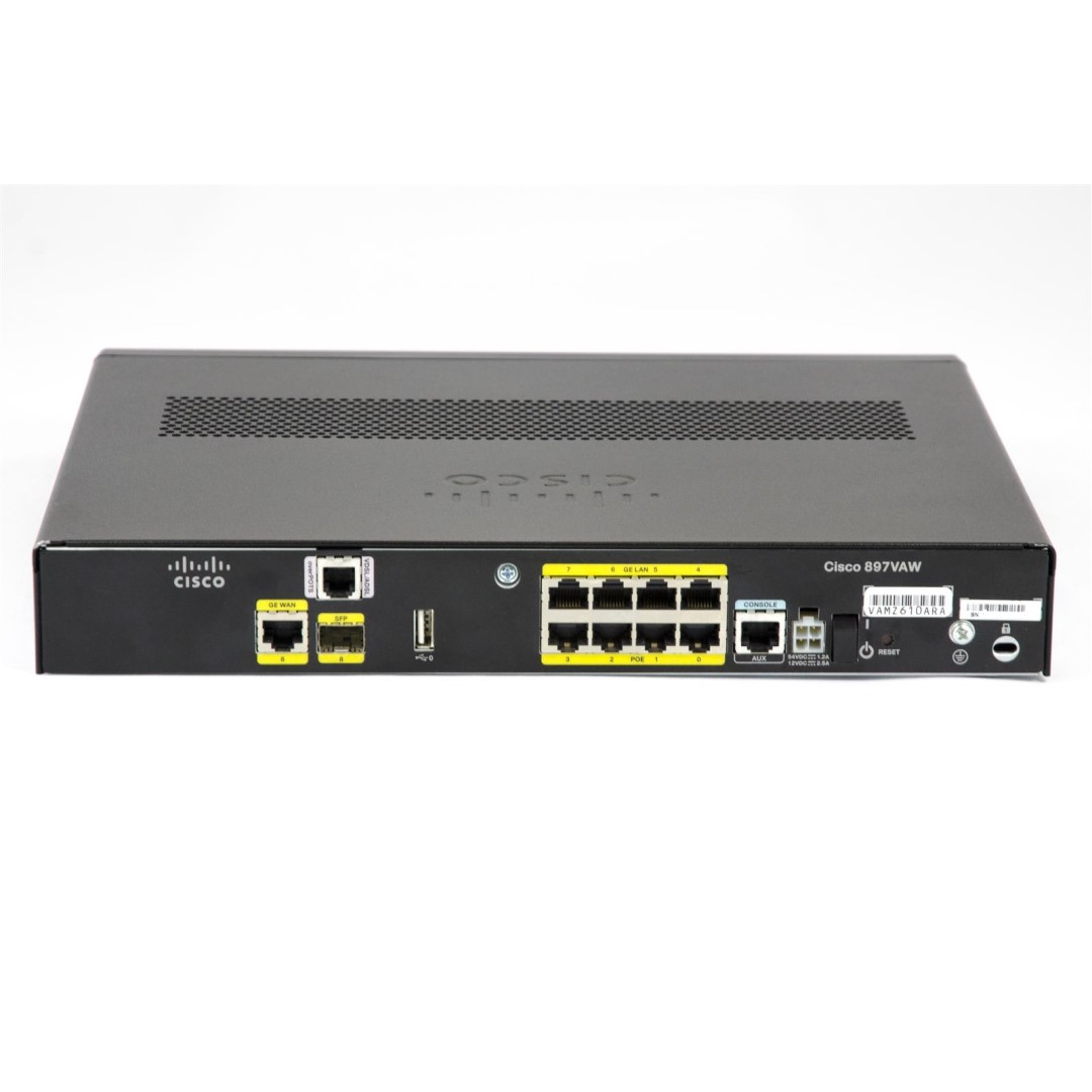 Cisco 897VA Gigabit Ethernet security router with SFP and VDSL/ADSL2+ Annex A with Wireless
