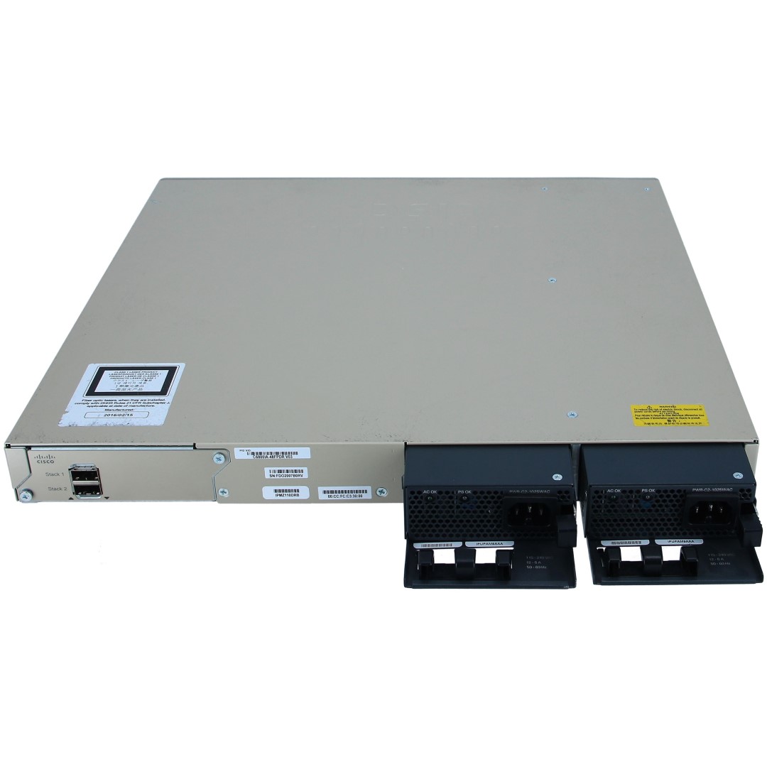 Cisco Catalyst 6800ia, 48-Port 10/100/1000 RJ45 POE+ with 740W power budget &amp; 2 10G SFP+ uplink, with Redundant PS capability, Instant Access Switch