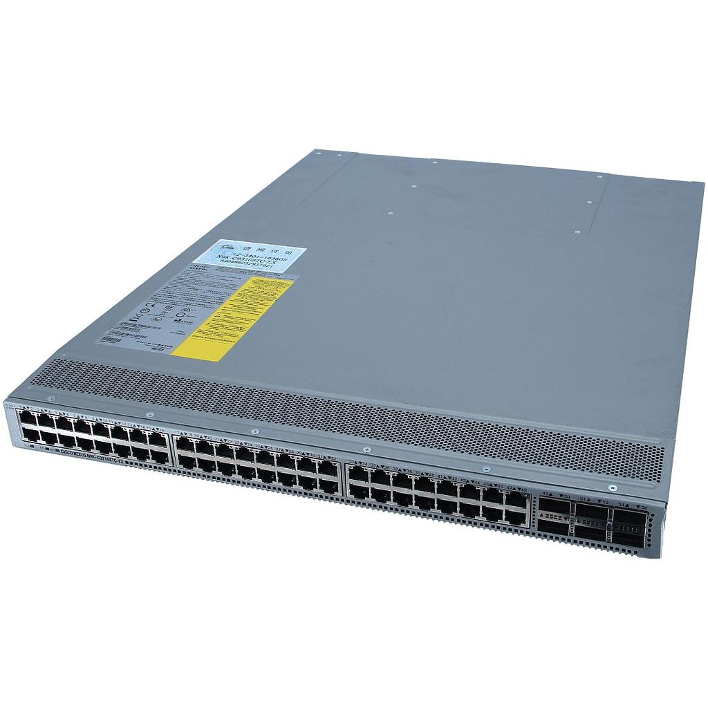 Cisco Nexus 9K Fixed with 48p 100M/1G/10G BASE-T and 6p 40G/100G QSFP28