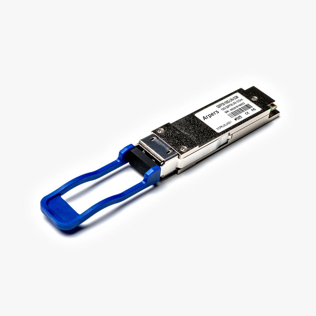 Arpers 100GBase-LR4 Optical Transceiver, QSFP28, 100G, Single-mode module (1310nm, 10km, LC) compatible with Cisco