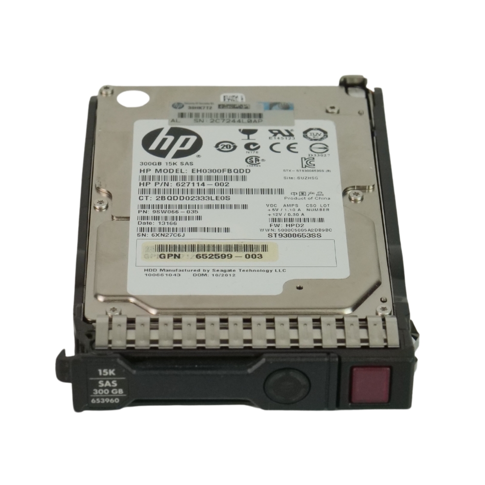 652611‑B21 | HPE 300GB SAS 15Krpm 2.5″ Hot‑Plug w/Caddy