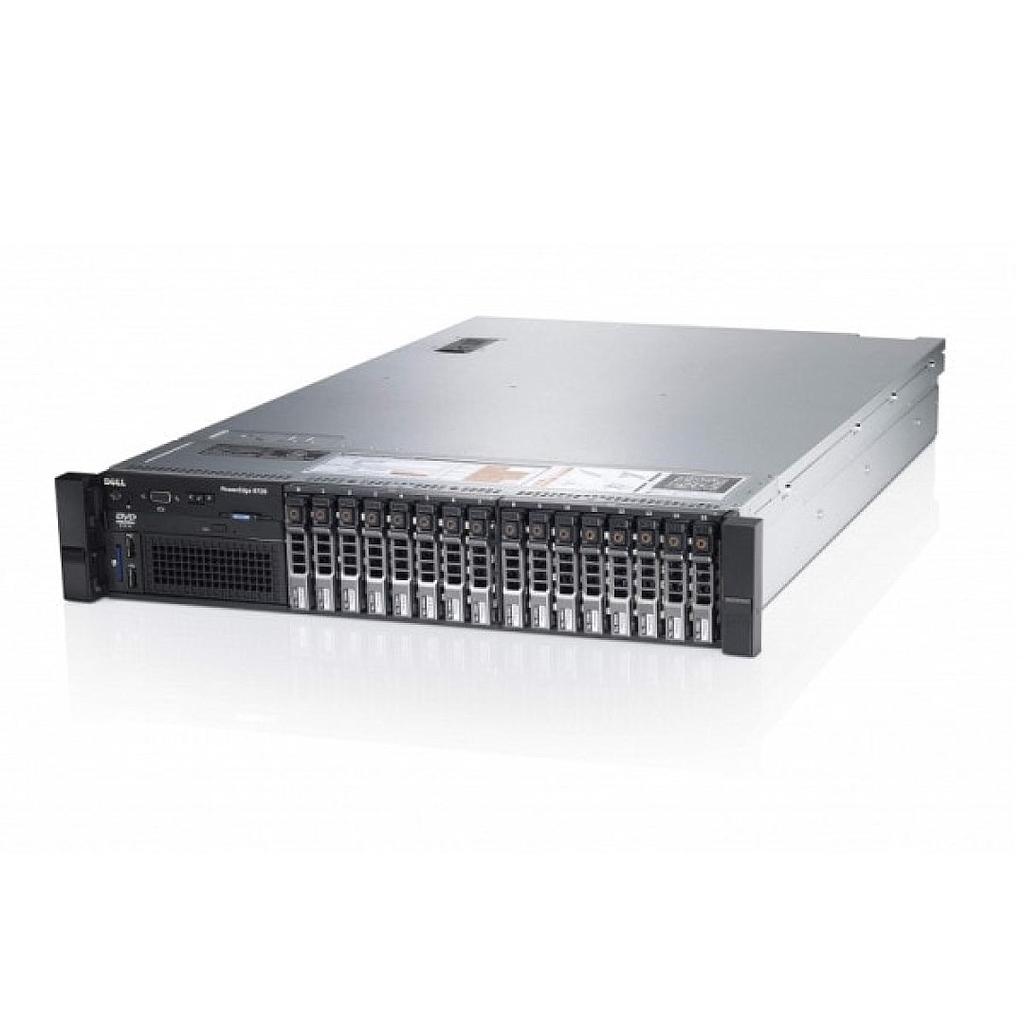 Dell PowerEdge R720, 16 SFF Drive Bays, CTO 2U; PERC S110 (SW RAID); Broadcom 5720 4x1GbE rNDC; iDRAC-7 (Enterprise), V4