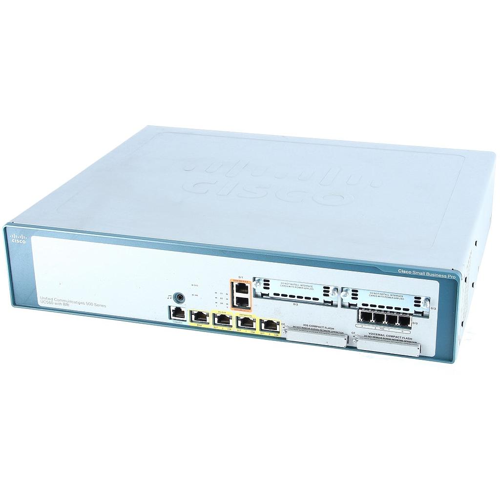 Cisco UC 560 system with 2 BRI, 4 FXS, and 2 VIC expansion slots