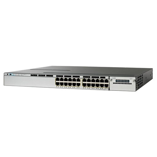 [WS-C3750X-24P-E] Cisco Catalyst 3750X Stackable 24 10/100/1000 Ethernet PoE+ ports, with one 715W AC Power Supply 1 RU, IP Services feature set
