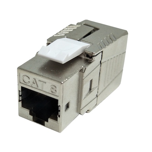 [50KF8HPTL] Conector RJ45 Hembra C-8 FTP, 180º, Tool less, 50μ oro