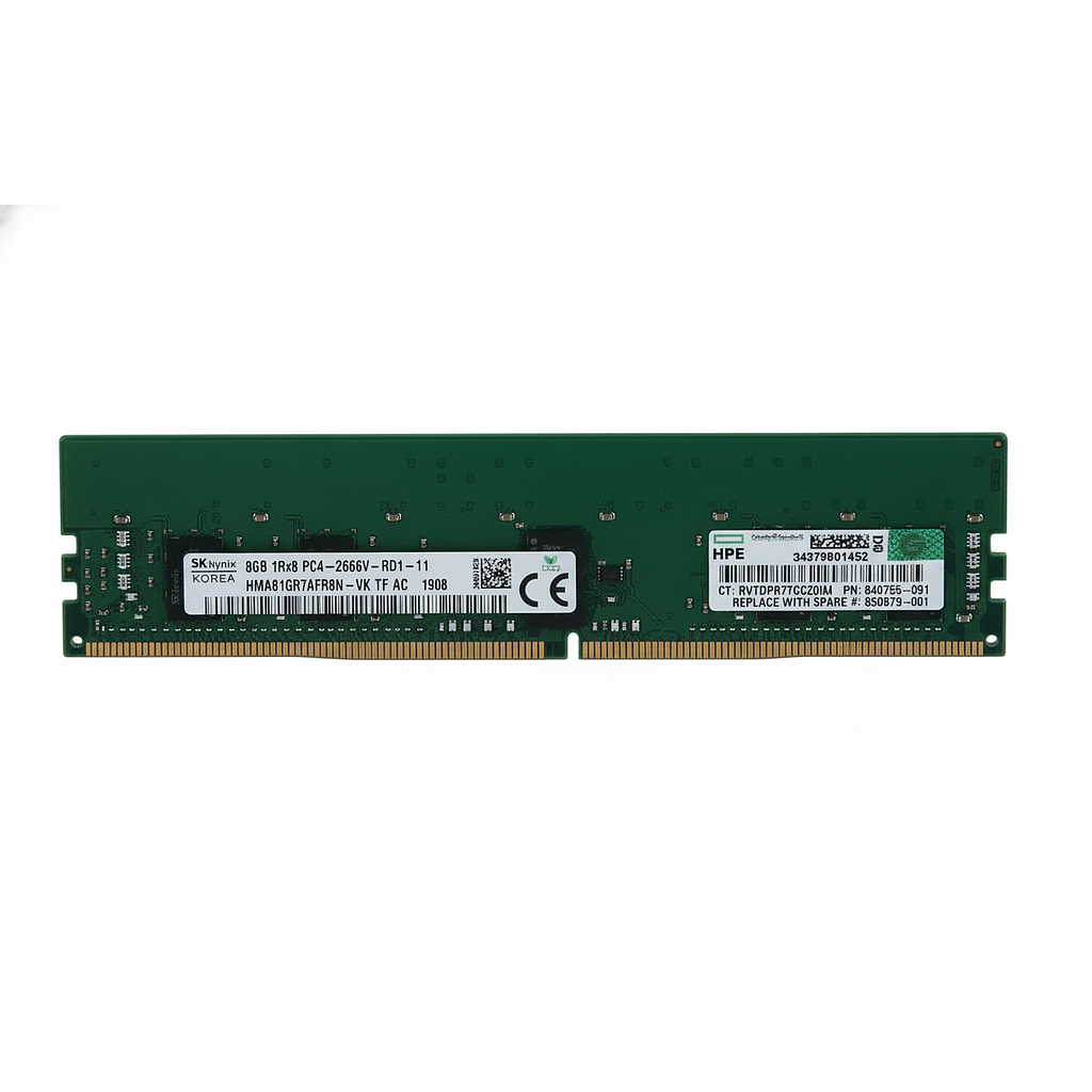 HPE 8GB DDR4 2666MHz RDIMM ECC 1Rx8 (815097-B21)