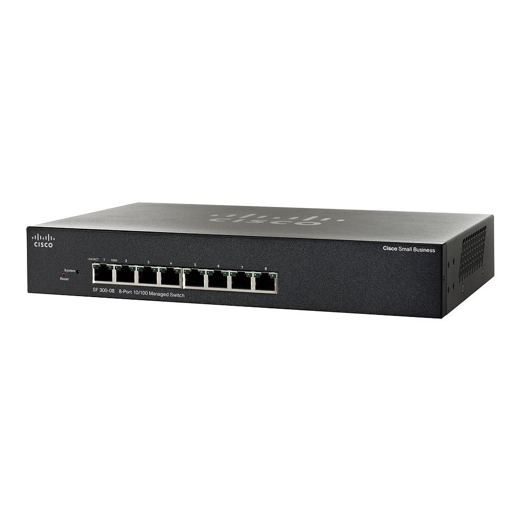 Cisco Small Business 300 Series SF300-08 Managed Switch, 8-port 10/100 Mbps
