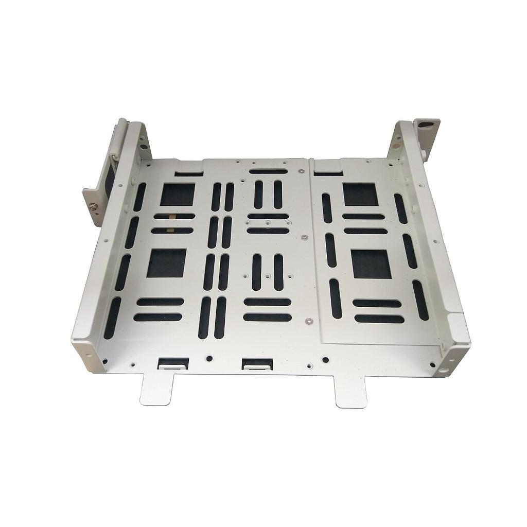 Alcatel universal 1/2 width tray kit for mounting one 1/2 width OS6250 switch in a 19" rack