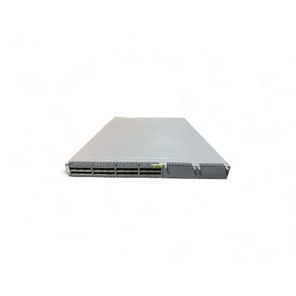 QFX5100-24Q-AFO | Juniper QFX5100, 24 QSFP ports, 2 expansion slots, redundant fans, redundant AC power supplies, front-to-back airflow