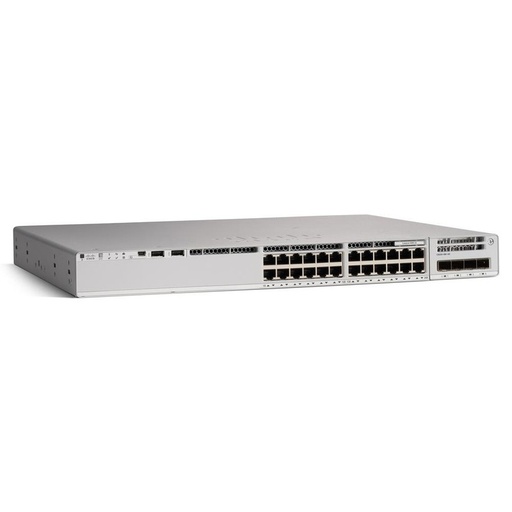 [C9200-24P-E] Cisco Catalyst 9200 24-port PoE+ with one AC 600W power supply Switch. Modular uplink options. Network Essentials