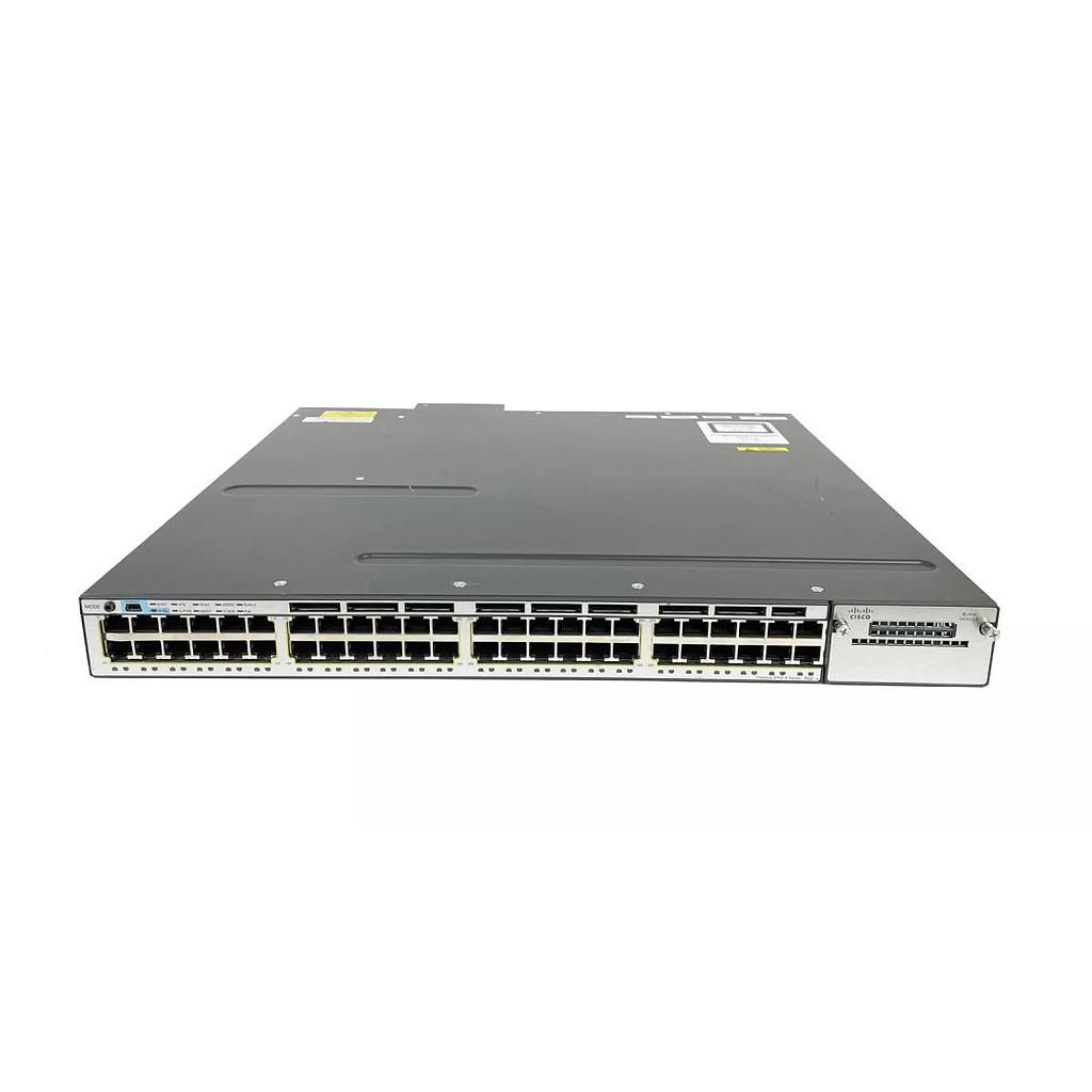 Cisco Catalyst 3750X Stackable 48 10/100/1000 Ethernet PoE+ ports, with one 1100W AC power supply 1 RU, IP Services feature set