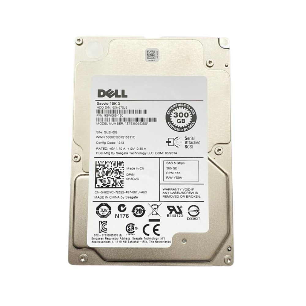 Dell 300GB 15K 2.5-inch SAS 6Gb/s Hard Disk Drive w/ caddy 