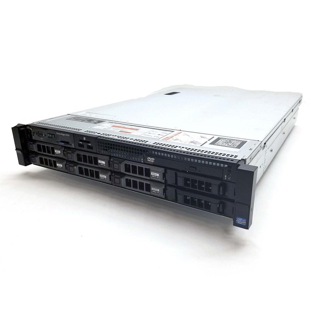 Dell PowerEdge R720, 8 LFF Drive Bays, CTO 2U; PERC S110 (SW RAID); Broadcom 5720 4x1GbE rNDC; iDRAC-7 (Enterprise)
