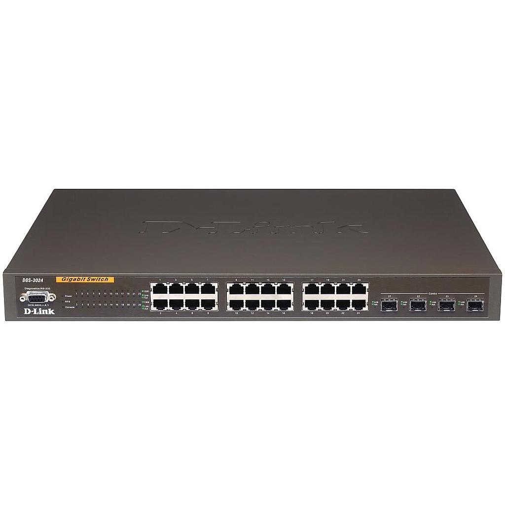 DGS-3024 | D-Link DGS-3024 24x GbE + 4x SFP Combo Switch