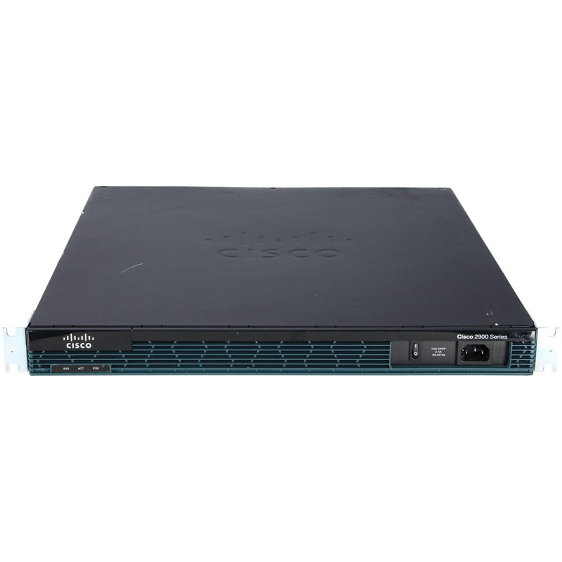 Cisco 2901 ISR with 2 onboard Gigabit Ethernet (GE), 4 EHWIC slots, 2 DSP slots, 1 ISM slot, 256MB Compact Flash (CF) default, 512MB DRAM default, IP Base