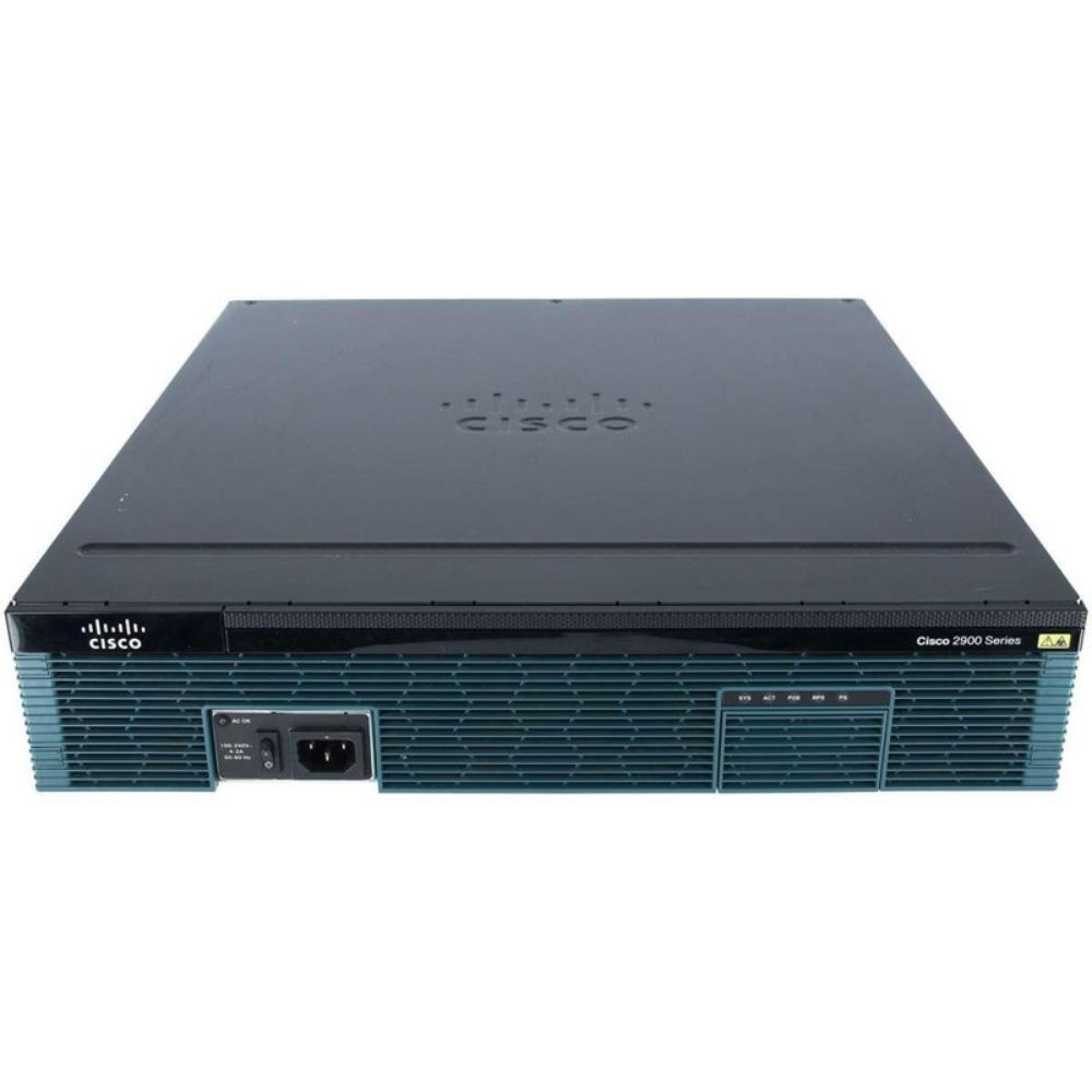 Cisco 2921 w/3 GE,4 EHWIC,3 DSP,1 SM,256MB CF,512MB DRAM,IPB