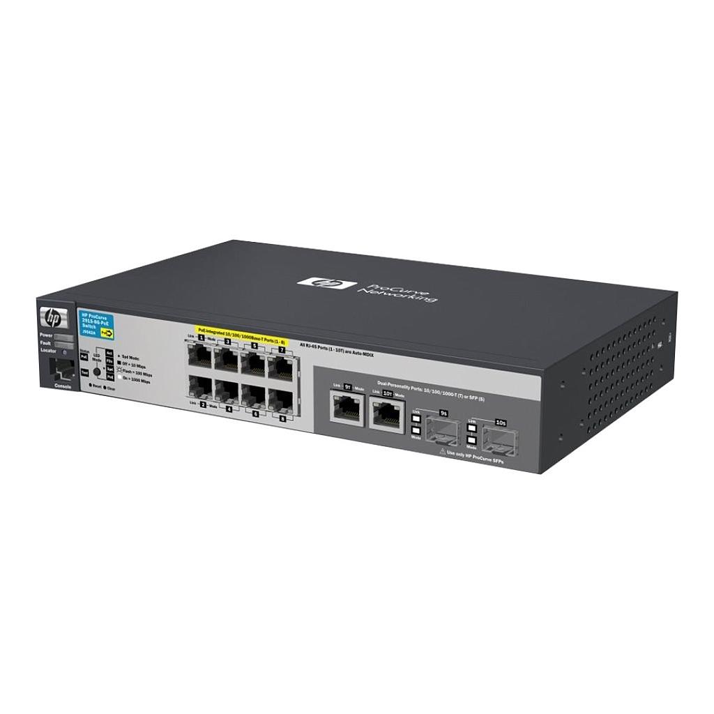 Aruba 2915-8G-PoE - Switch - managed - 8 x 10/100/1000