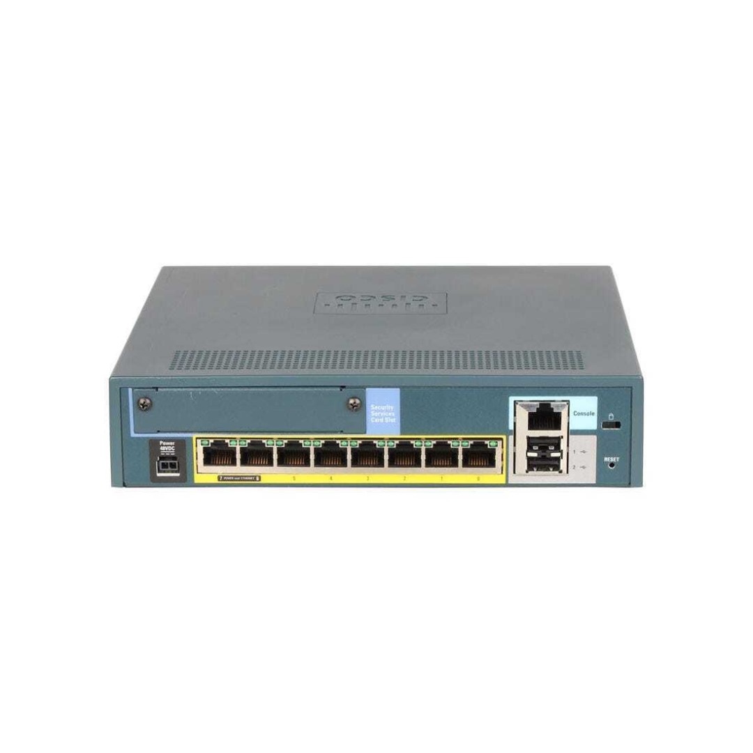 Cisco ASA 5505 10-User Bundle; includes 8-port Fast Ethernet switch, 10 IPsec VPN peers, 2 Premium VPN peers, Data Encryption Standard (DES) license