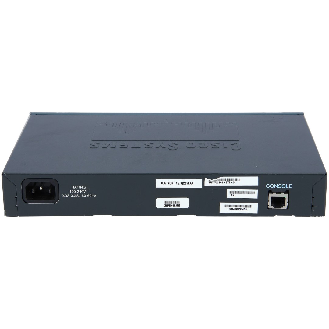 Cisco Catalyst 2940 Eight 10/100 Ethernet ports and One 100BASE-FX Ethernet port or One 1000BASE-X SFP port (1 uplink active at a time)