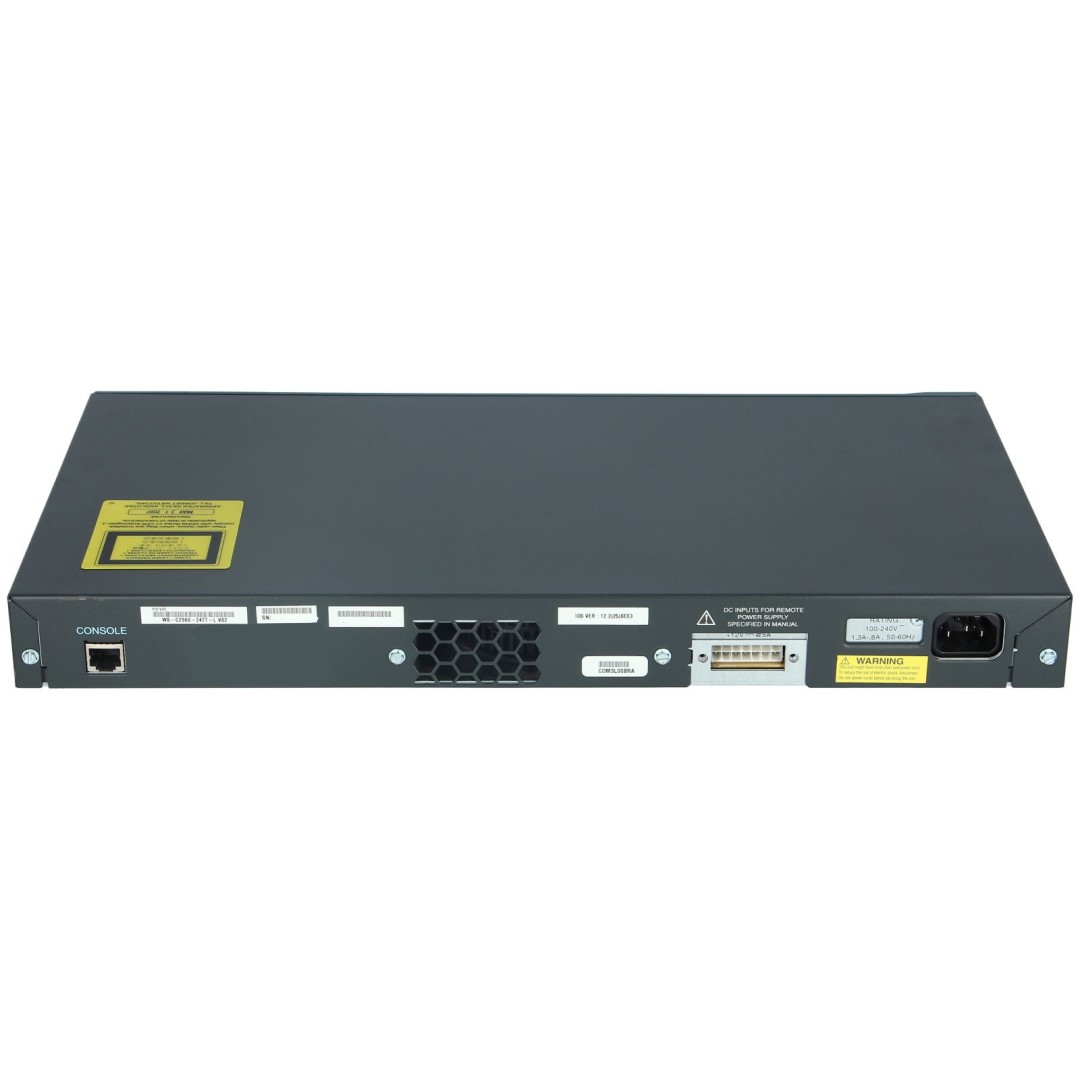 Cisco Catalyst 2960 24 10/100 and two fixed 10/100/1000TX uplink ports, LAN Base Image