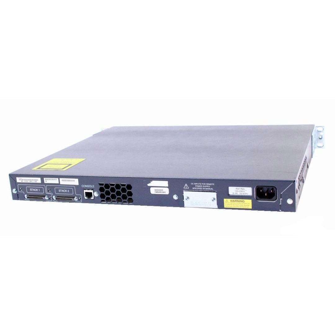Cisco Catalyst 3750G Stackable 48 10/100/1000Base-T PoE Gigabit Ethernet ports & 4 SFP Uplink ports, IP Services software