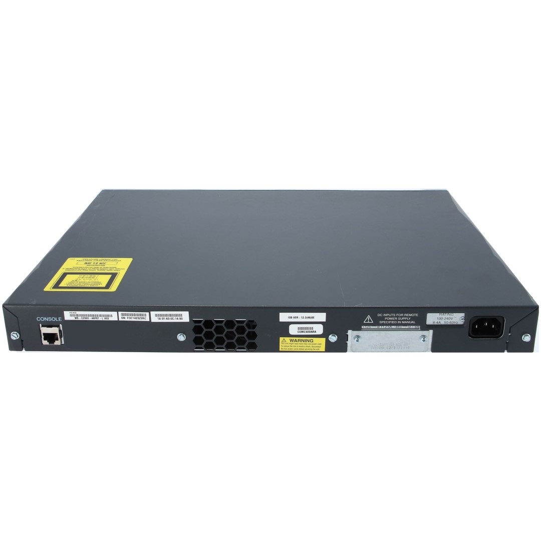 Cisco Catalyst 2960 48 10/100 PoE ports, 2 10/100/1000 & 2 SFP Uplink ports, LAN Base Image