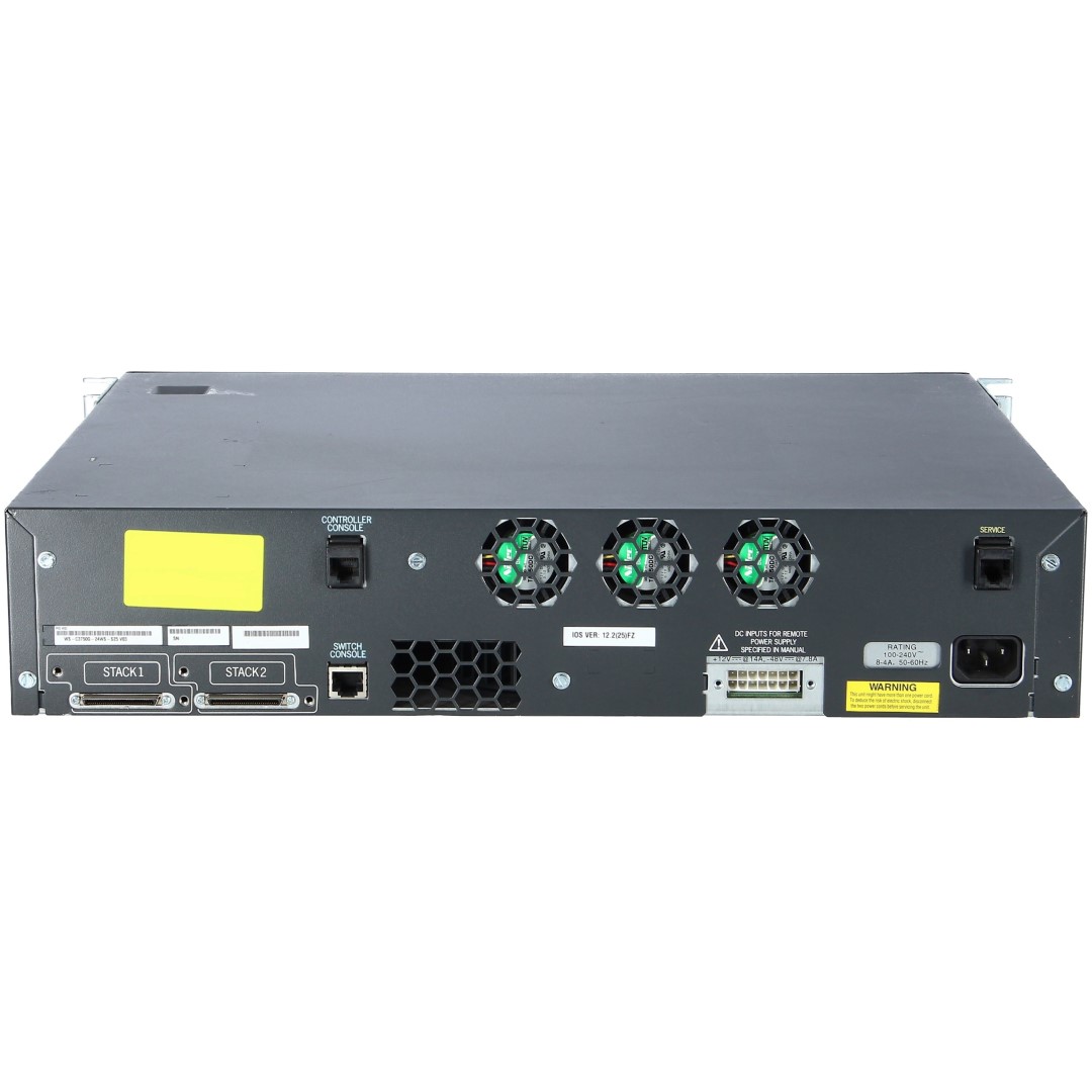 Cisco Catalyst 3750G Stackable 24 10/100/1000Base-T PoE Gigabit Ethernet ports & 2 SFP-based Gigabit Ethernet ports, with Integrated WLAN Controller for up to 25 APs, IP Base Software