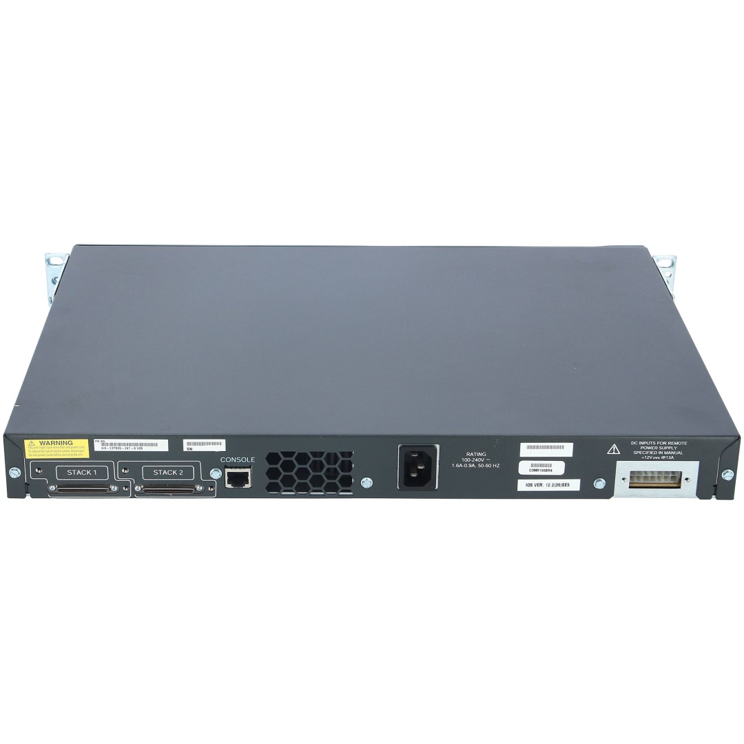 Cisco Catalyst 3750G Stackable 24 10/100/1000Base-T Gigabit Ethernet ports, IP Base Software