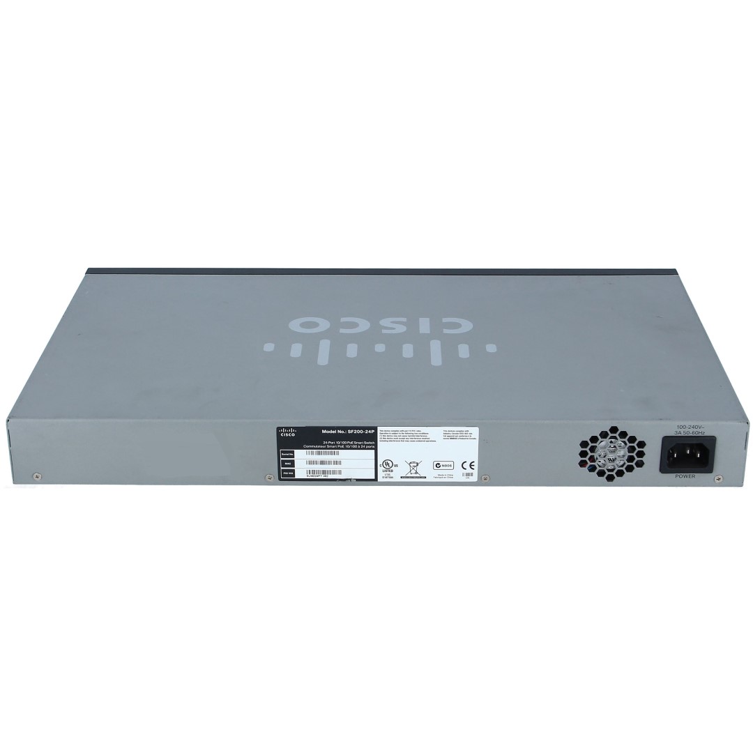 Cisco Small Business 200 Series SF200-24P Stackable Managed Switch, 24-Port 10/100 (12 PoE Ports) & 4 Gigabit Ethernet (2 combo Gigabit RJ45 or SFP) Switch