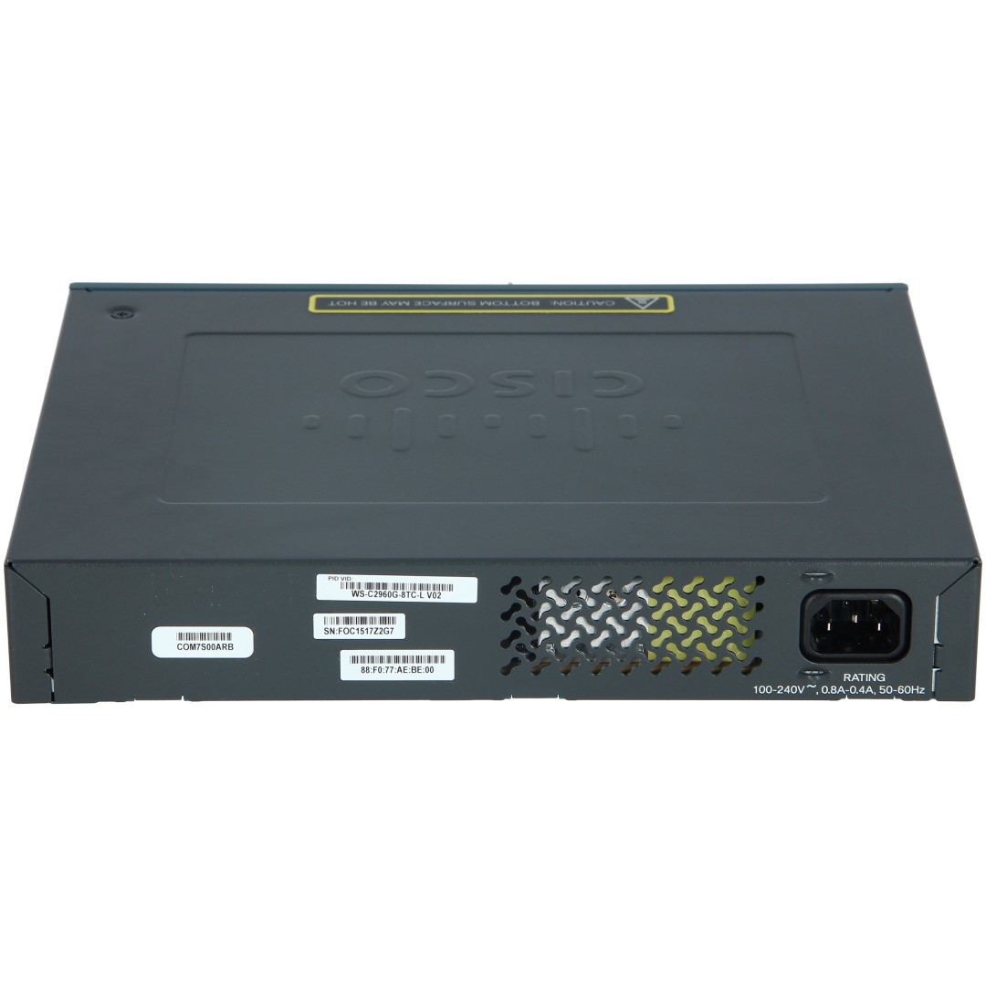 Cisco Catalyst 2960G 7 Ethernet 10/100/1000 ports and 1 dual-purpose uplink (dual-purpose uplink port has one 10/100/1000 Ethernet port and 1 SFP-based Gigabit Ethernet port, 1 port active), LAN Base Image