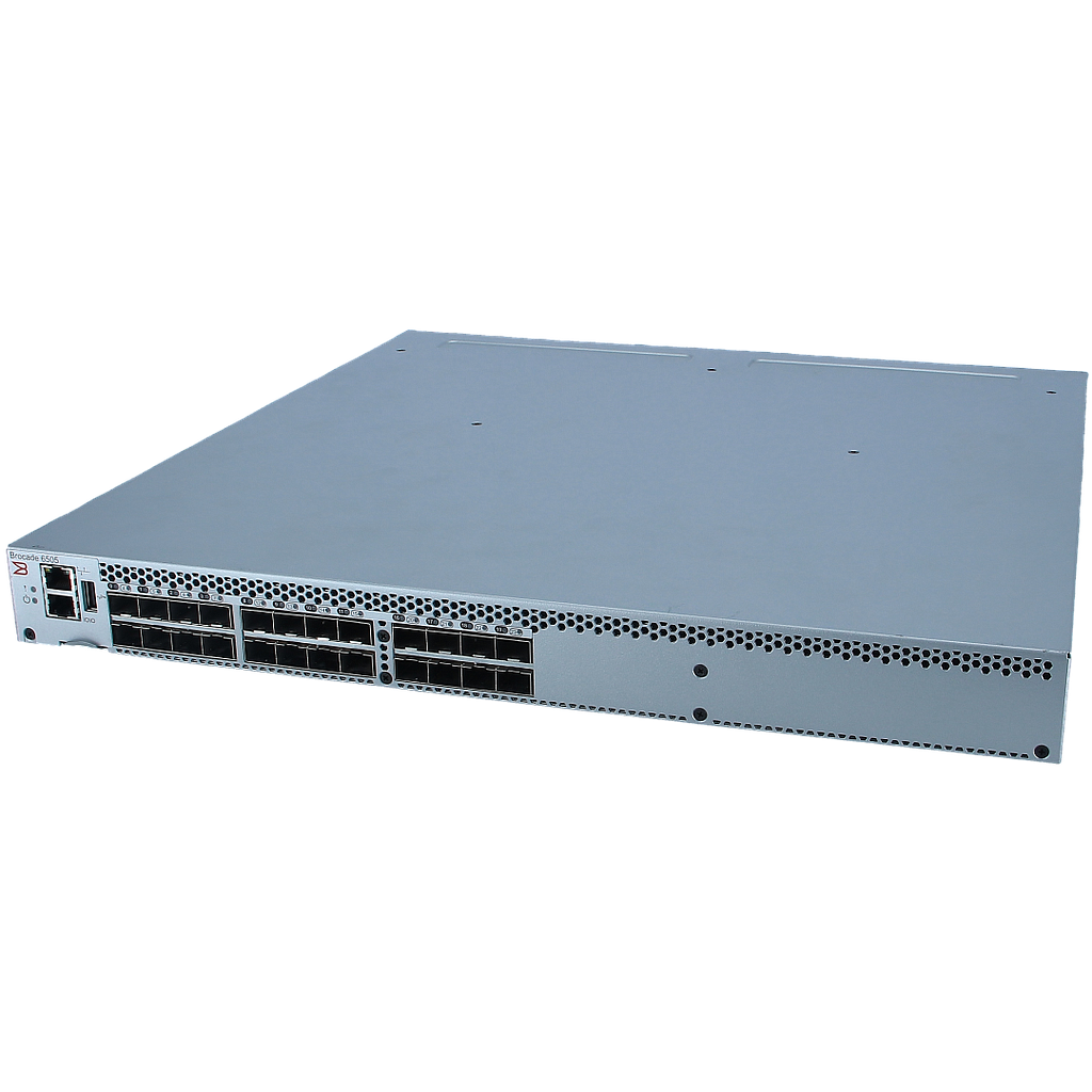 Dell Brocade 24-port (12 active) 6505 16Gb Fibre Channel Switch, 1 PSU, Airflow Port Side Exhaust